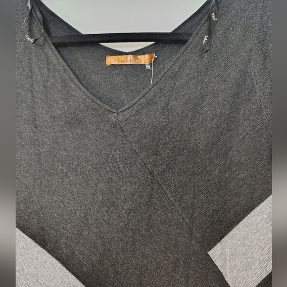 Belldini asymmetrical color block tunic sweater, cotton blend, size M, stretch. - Picture 4 of 14